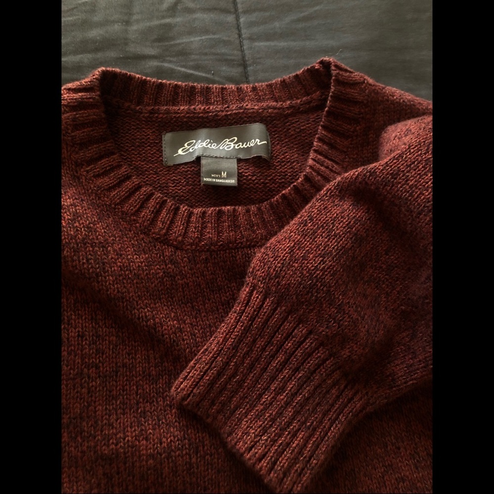 Eddie Bauer Mens Maroon Sweater - M